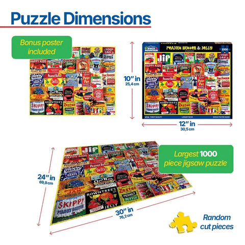 Peanut Butter & Jelly - 1000 Piece Jigsaw Puzzle White Mountain