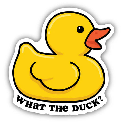 What The Duck Rubber Duck Sticker  Stickers Northwest   