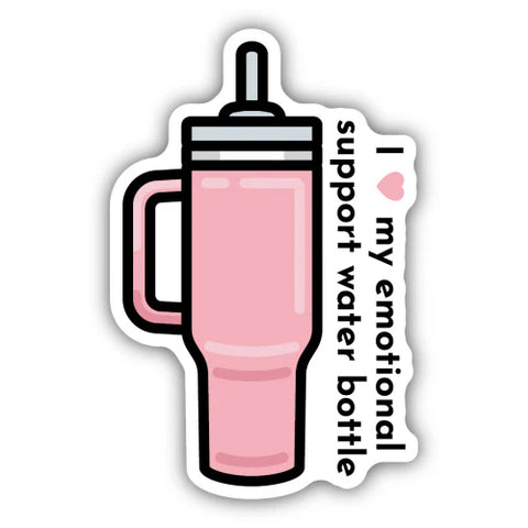 I Love My Emotional Support Water Bottle Sticker  Stickers Northwest   