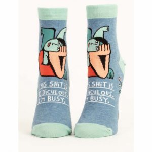 This Sh!t is Ridiculous. I'm Busy Women's Ankle Socks by Blue Q Socks Blue Q   