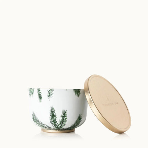 Frasier Fir Candle Tin with Gold Lid Candle Thymes   