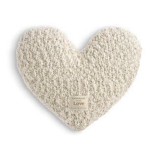 Cream Giving Heart Weighted Pillow  Demdaco   