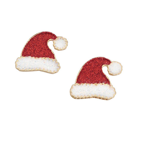 Sparkling Santa Hats Earrings Earrings Periwinkle   